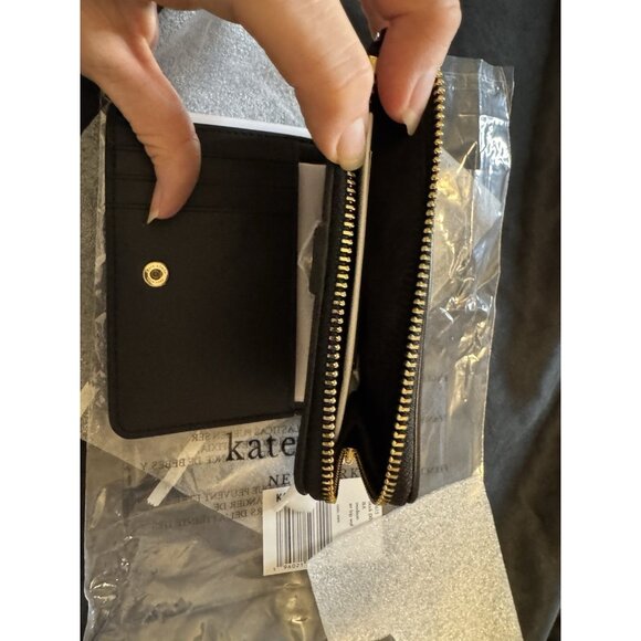 Kate Spade Madison Small L-Zip Wallet KH615 001 Black NEW $189 - Picture 12 of 16